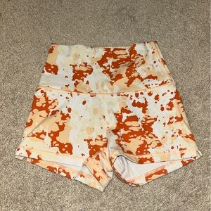 Orange and Cream Camouflage Shorts